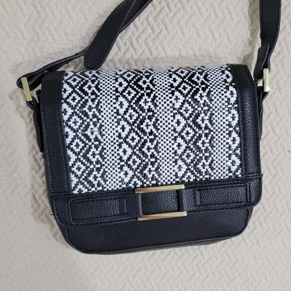 Target Faux leather Woven Flap Small Crossbody Bag - Picture 9 of 16